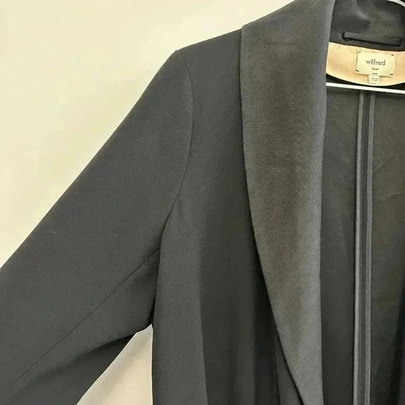 Wilfred Chevalier Jacket  Relaxed Open-Front Blazer Black Women's Size 4 - Picture 5 of 16